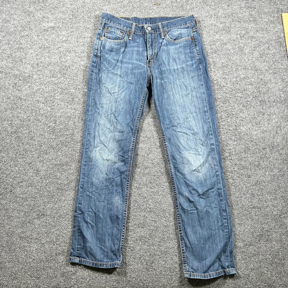 Levi's 514 Jeans Mens Size 30x30 Blue Straight Fit Cotton Denim Casual 66488